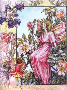  fantaisie Tableaux - la fée rose sauvage